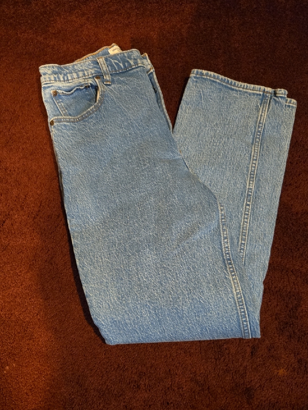 Women's Straight Leg Light Blue Denim Jeans